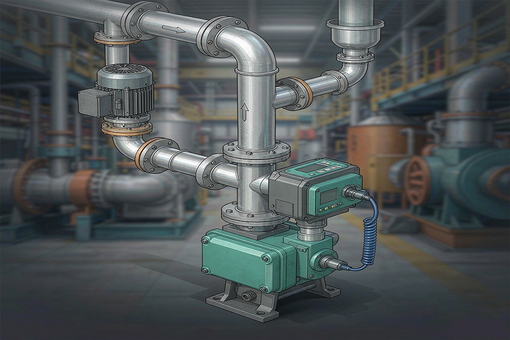 inline density meter installation 1